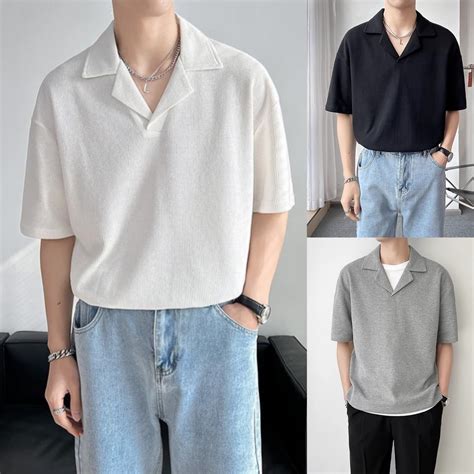 how to style oversized polo shirt male